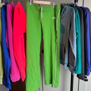 The North Face Bright Green straight leg  Sweatpants